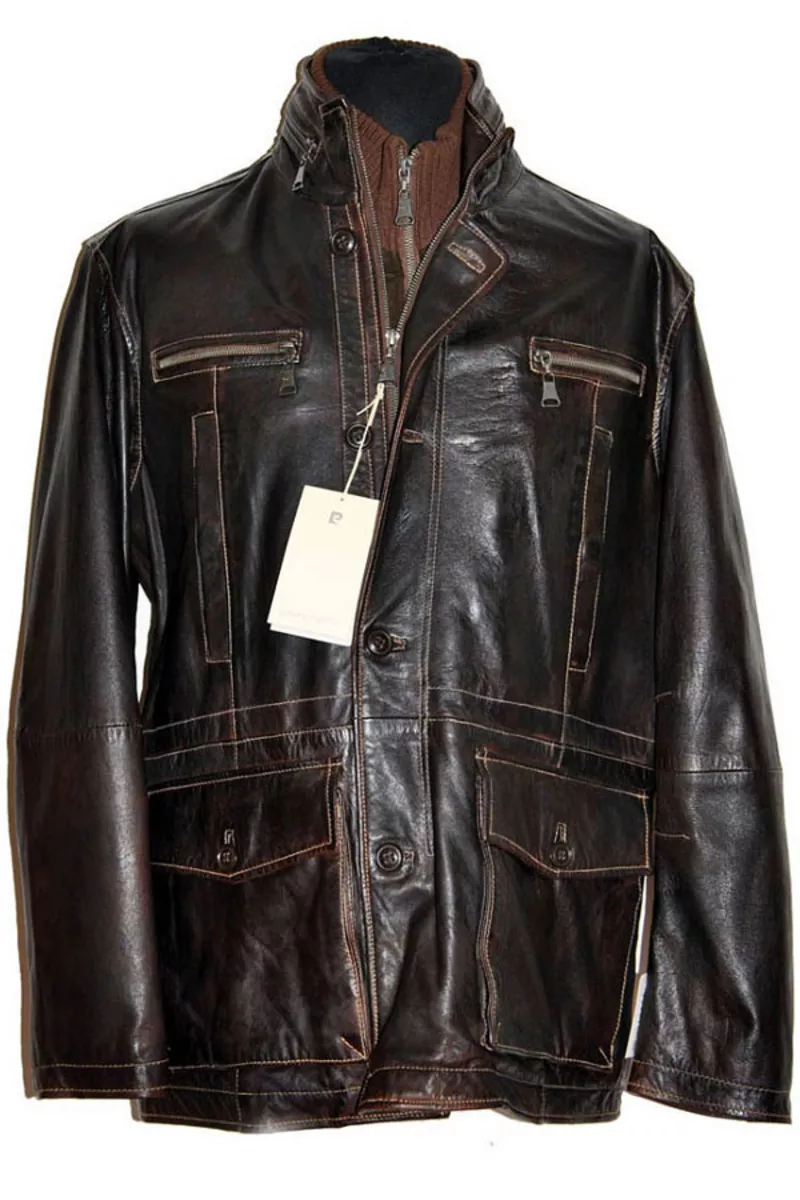 Брендовая одежда, кожаные куртки Pierre Cardin, Milestone, Trapper. 