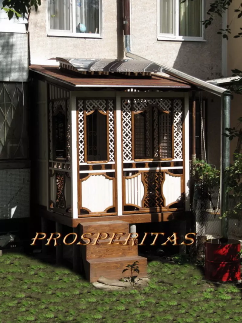 Беседка - Веранда - терраса,  пристройка к жилому дому от Prosperitas.  10