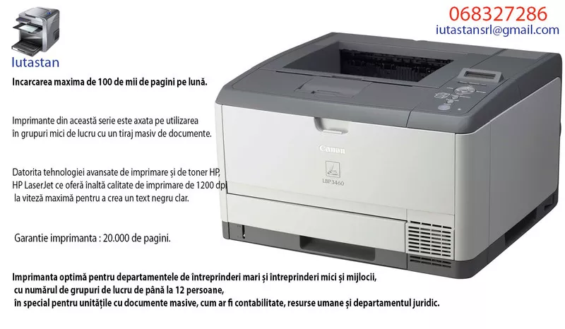 Imprimanta Canon i-SENSYS LBP3460 -Copiatoare profesionale second hand 2