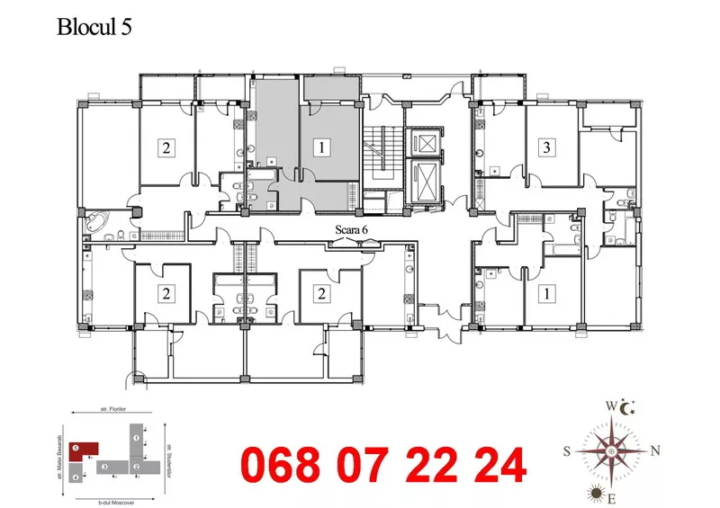 Apartament cu două odăi-84, 8m2 - 574 euro/m2. 2