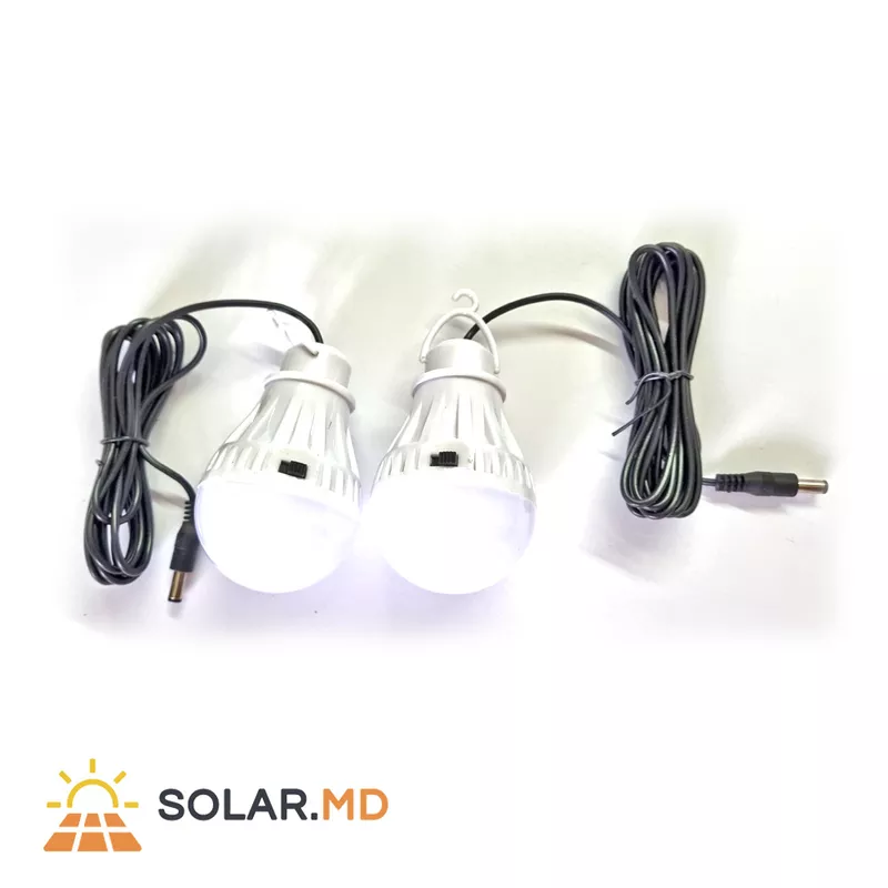 Солнечная система освещения 2 LED лампы и powerbank 3500 mAh 5