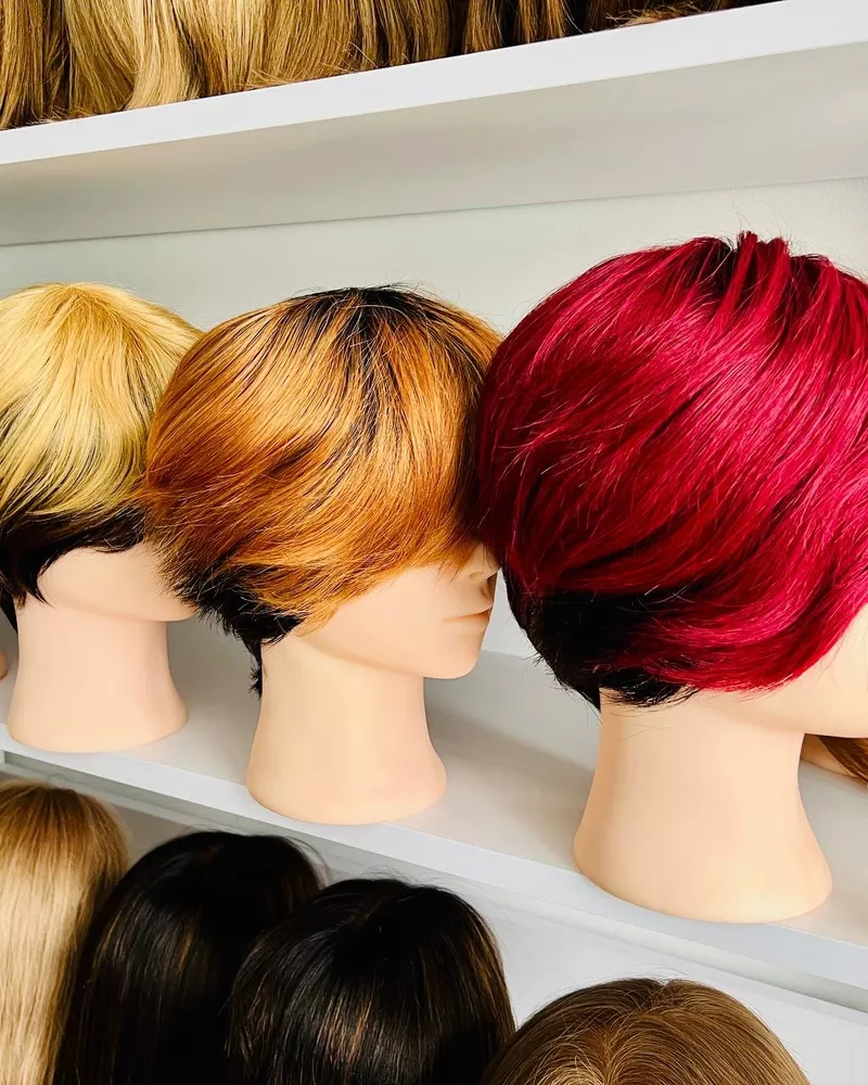 Короткие парики из натуральных волос 